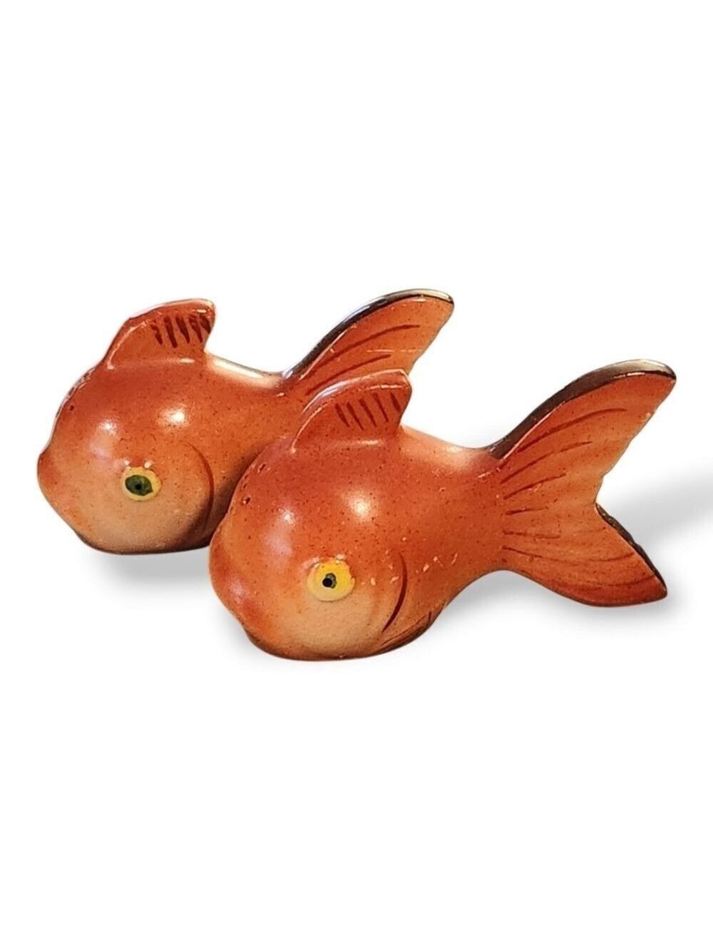 Rare Vintage Ceramic Koi Fish Salt And Pepper Shakers